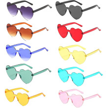 10 Pcs Heart Sunglasses Heart Glasses, Funky Sunglasses Heart Shaped Glasses Festival Sunglasses Party Glasses Rave Glasses For Adults And Kids - Part