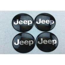 Modified Hub Sticker, Hub Center Cover Sticker, 65mm Hub Cover - Jeep (four Pack)