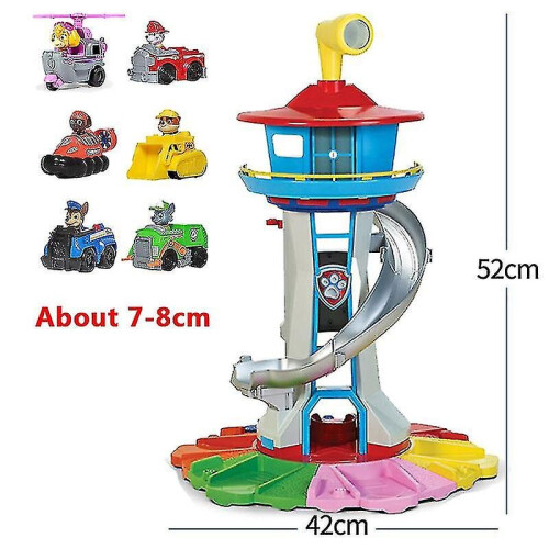 Oversized Tower Puppy Headquarters Toy With Music Light Patrulla Canina Lookout Toys Set Kid s Birthday Gift