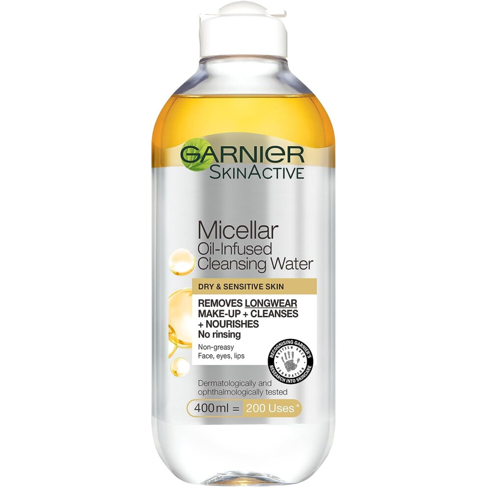 Garnier Micellar Cleansing Water, Oil-Infused, 400ml