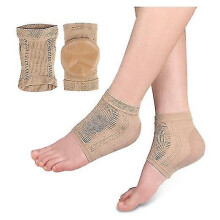 2 Pairs Heel Protector Heel Gel Sleeve,breathable Heel Gel Heel Cushions For Cracked Heel, Lantar Fasciitis Achilles Tendonitis Relieve Pain