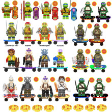 (24Pcs/set-A+B) 24PCS Teenage Mutant Ninja Turtles TV Movie Mini Figure Sets Horror Sci Fi Fits Lego