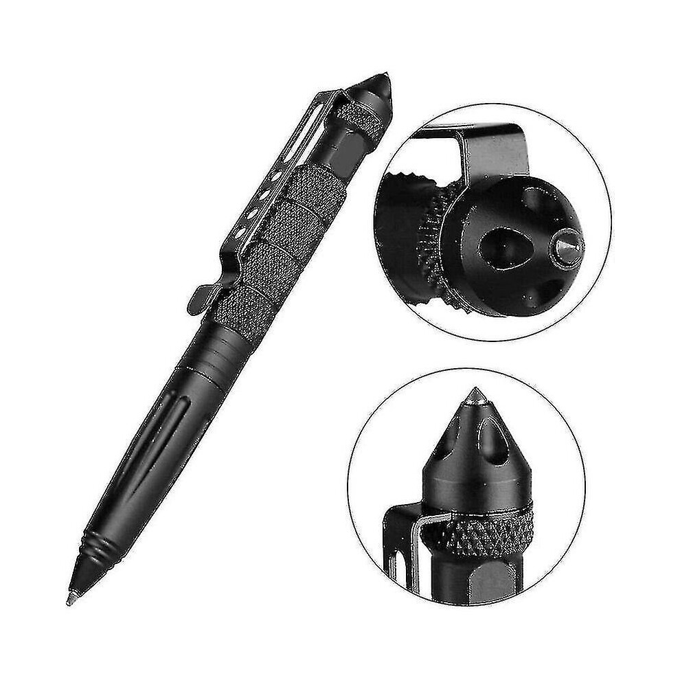 Military Tactical Pen with Emergency Glass Breaker - Aluminum Alloy Multipurpose Tool for Writing & Self-Defense