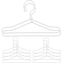 10pcs Metal Mini Clothes Hangers Mini House Clothes Support Dolls Coat Rack