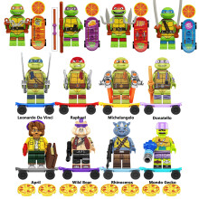 (12Pcs/set-A) 24PCS Teenage Mutant Ninja Turtles TV Movie Mini Figure Sets Horror Sci Fi Fits Lego