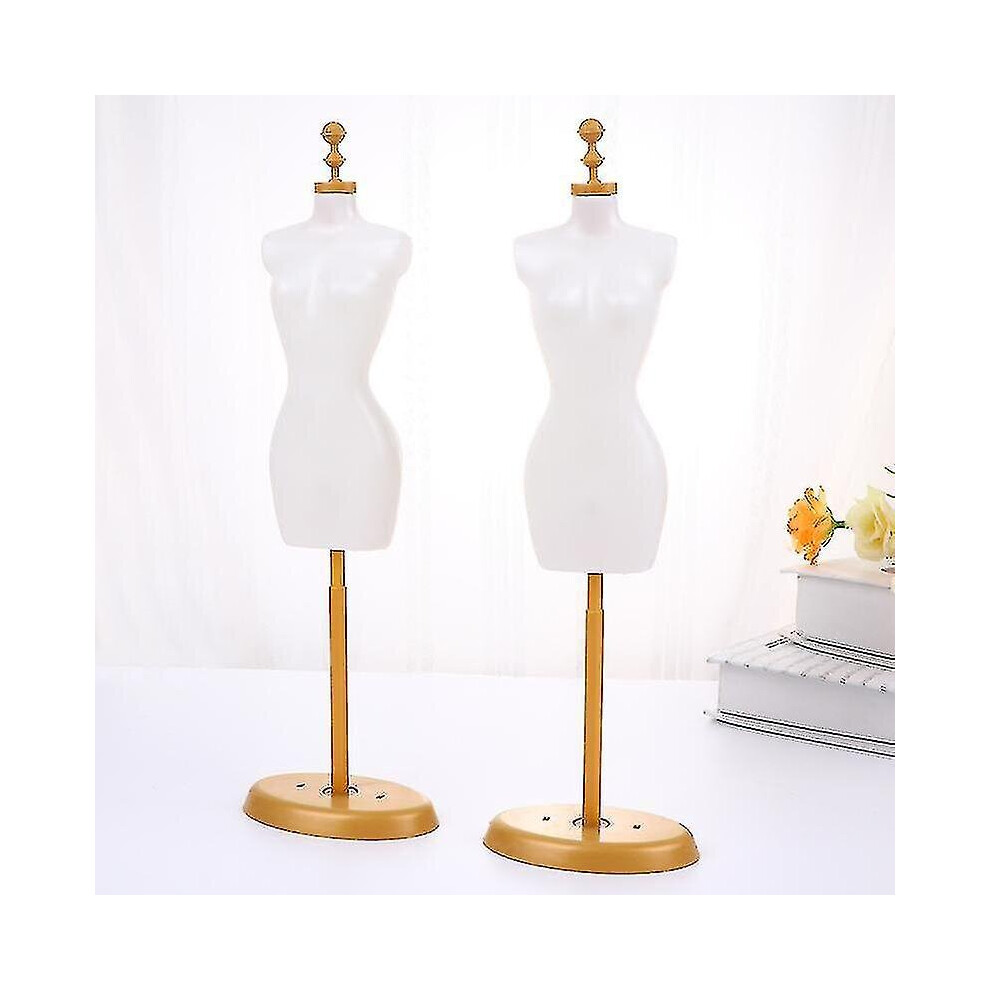 1 Set 5Pcs Doll Dress Form Cloth Stand Mannequin Stand Demountable Assembled Display Doll Model Cloth Supporter Holder ( Doll Modle Stand) White