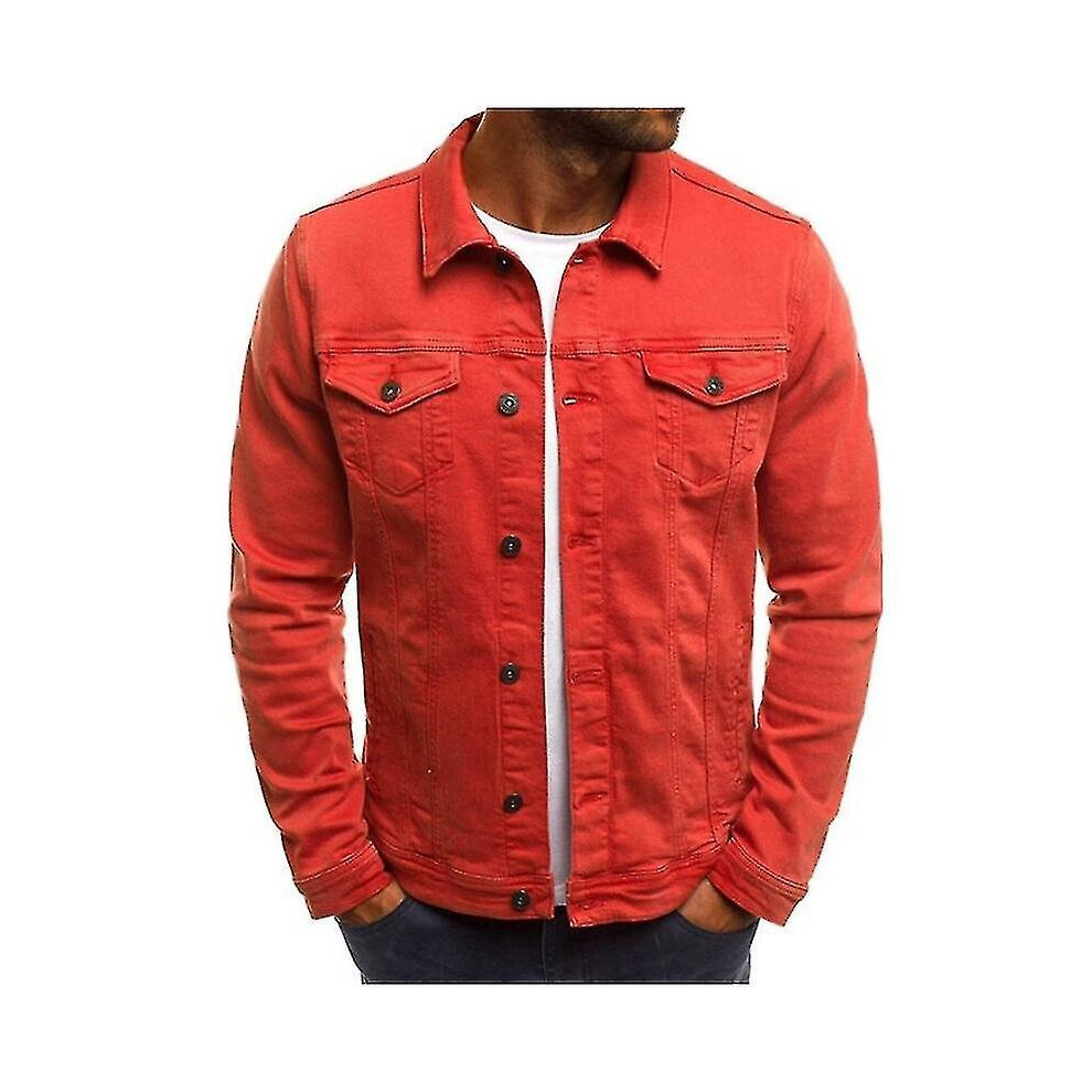 New Men's Denim Jeans Jacket Short Slim Fit