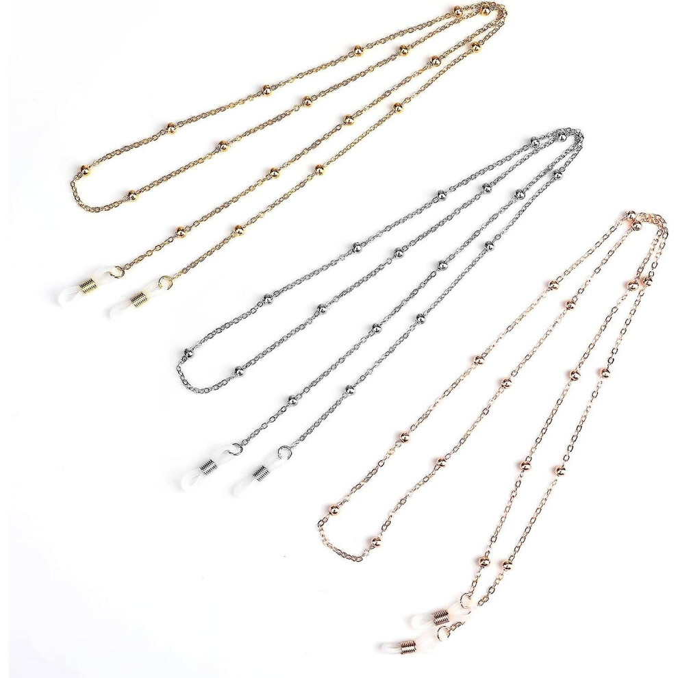 3 Pcs Eyeglasses Chain Sunglasses Eyewear Spectacle Chain Lanyard Non Slip