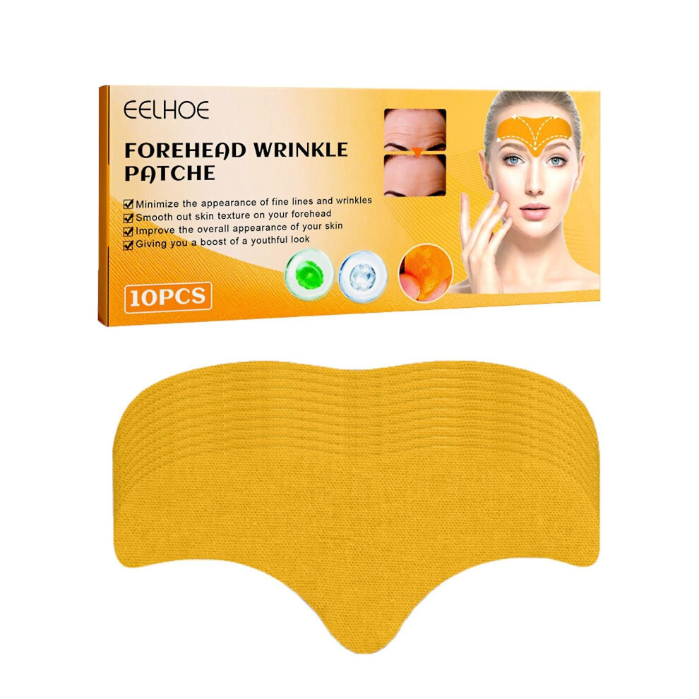 Forehead Wrinkle Patche10-pack Forehead Wrinkle Facial Patch, Wrinkle Patch With Hydrolyzed Collagen, Natural Ingredients, Smooths Fine Lines