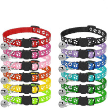 Cat Collar, 12pcs Anti Strangulation Cat Collar Kitten Collar With Reflective Strap And Bell, Adjustable Range 19-32cm