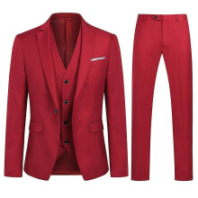 Men's Suit Business Casual 3-pieces Suit Blazer Pants Vest 9 Colors Z