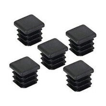 20Pcs 20x20mm Square Pipe Caps PE Plastic Chair Leg Caps Non-Slip Floor Protectors for Furniture Tables Cabinets Shelves
