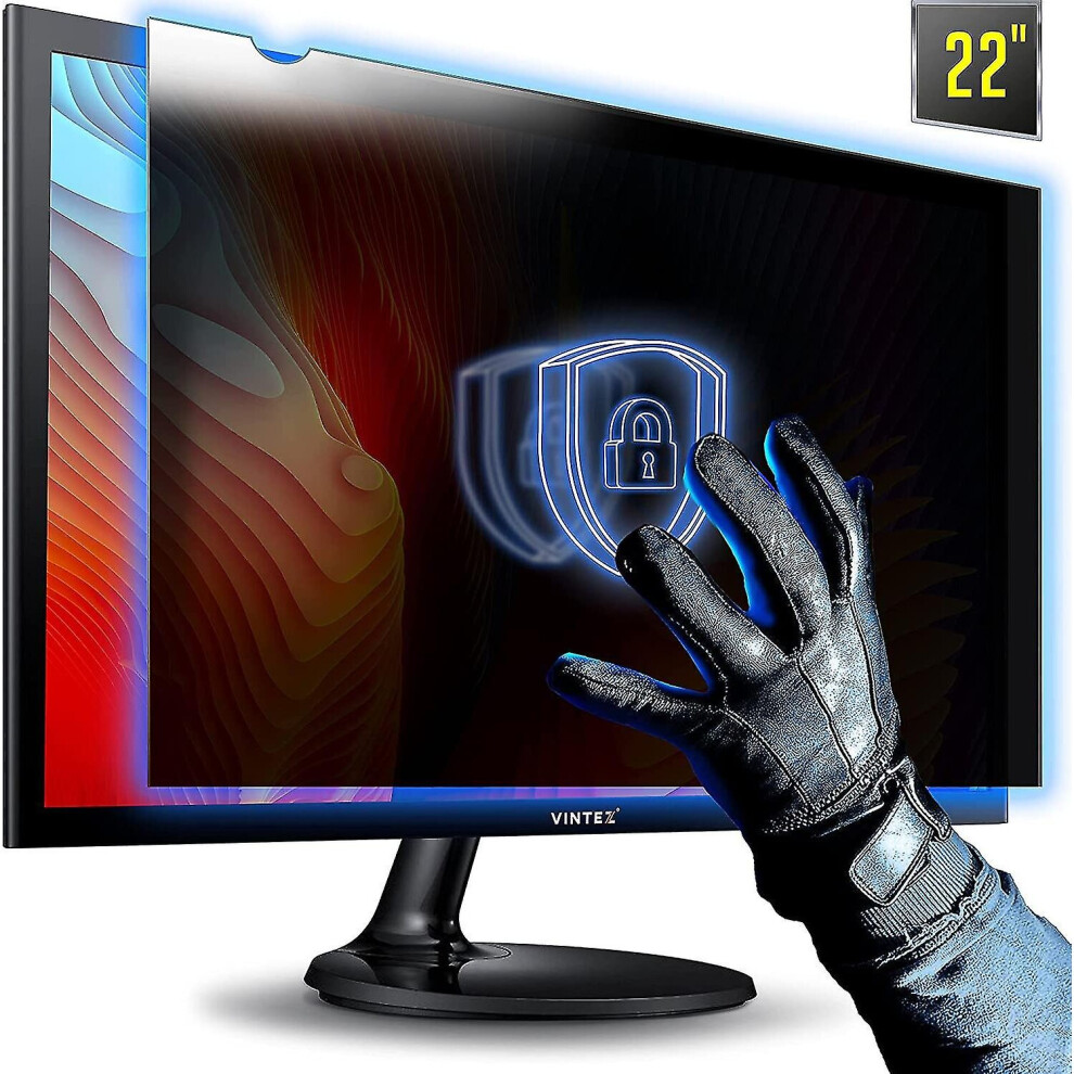 22.0 Inch - Computer Privacy Screen Filter For Widescreen Computer Monitors Anti-glare - Anti-scratch Protector Film For Data Confidentiality - 16:10