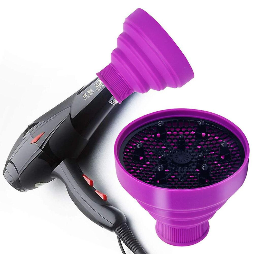 Pink/Black Universal Collapsible Hair Dryer Diffuser Attachment- Salon Grade Tool