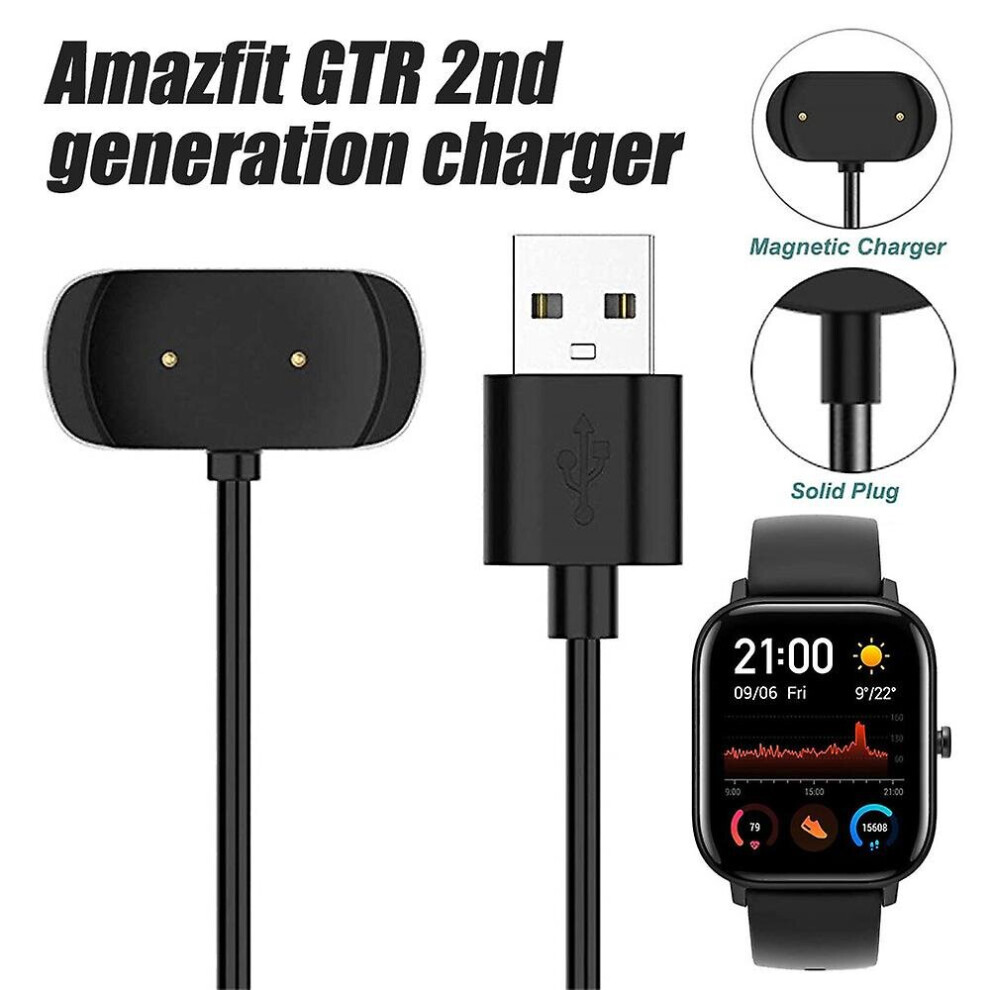 Charger Compatible With Amazfit Gts 2, Gts 2 Mini, Gts 2e, Gtr 2, Gtr 2e, Gts 4 Mini, T-rex Pro, Bip 3, Bip U Smartwatch, Charging Cable Dock Stand