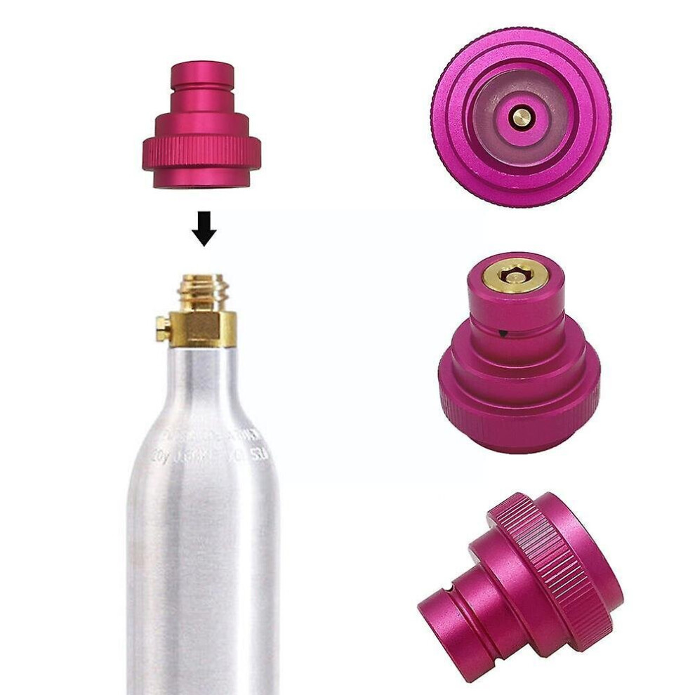 Bottle Adapter Co2 Duo Terra Art Sodastream Machine Quick Bubbler Conversion To Canister Soda Cylinder Connect Tank Pink