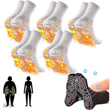 5 Pairs Tourmaline Acupressure Self Heating Shaping Socks Afiz Tourmaline Slimming Health Sock Tourmaline Slimming Health Sock Self Heating Socks Mass