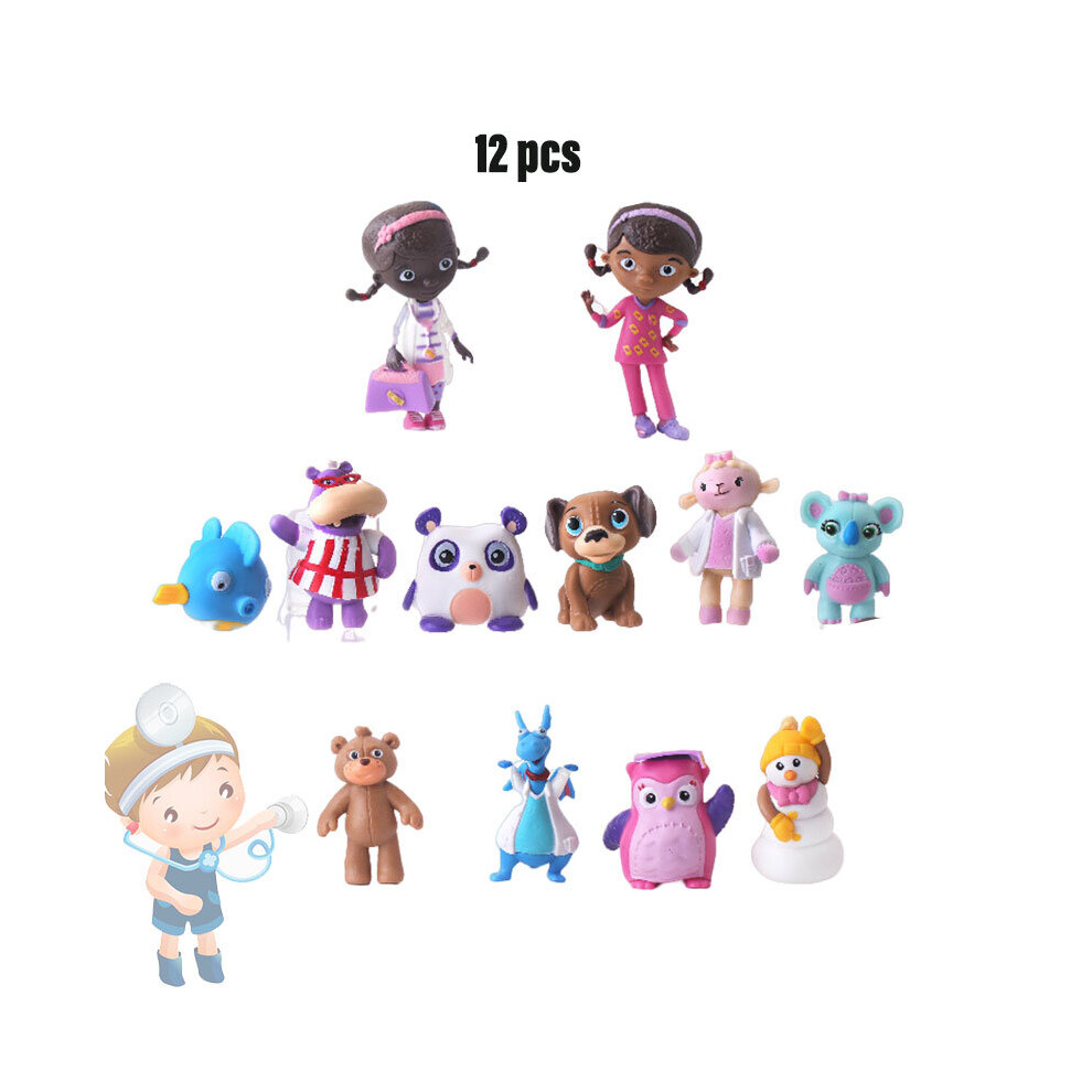 Doc Mcstuffins Anime 12piece Figure Model Toys Kids Gifts Decoration Desktop