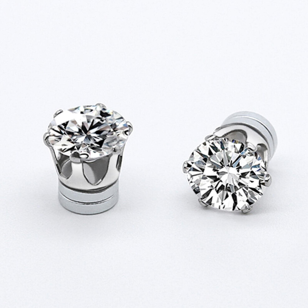 2pairs Magnetic Earrings Fake Stud Earrings Clip On Non Piercing Earrings Set