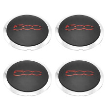 4pcs 133mm Hubcap For Wheels Centre Hub Caps Set 68078419ac 68078421ac Dust Cover 51884863 Red - Refurbished