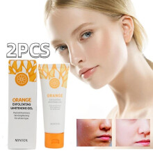 2pcs Gmeelan Orange Exfoliating Whitening Gel Scrub Face Body Brigtening Skin 50g