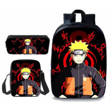 Naruto školní batoh pro studenty, kreslený anime batoh, taška přes rameno, pouzdro na tužky