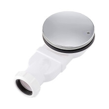 Low Shower Drain Chrome Plated Abs Shower Tray Siphon Slim Drain 90mm 36 L/min Water Flow, Trap Sid