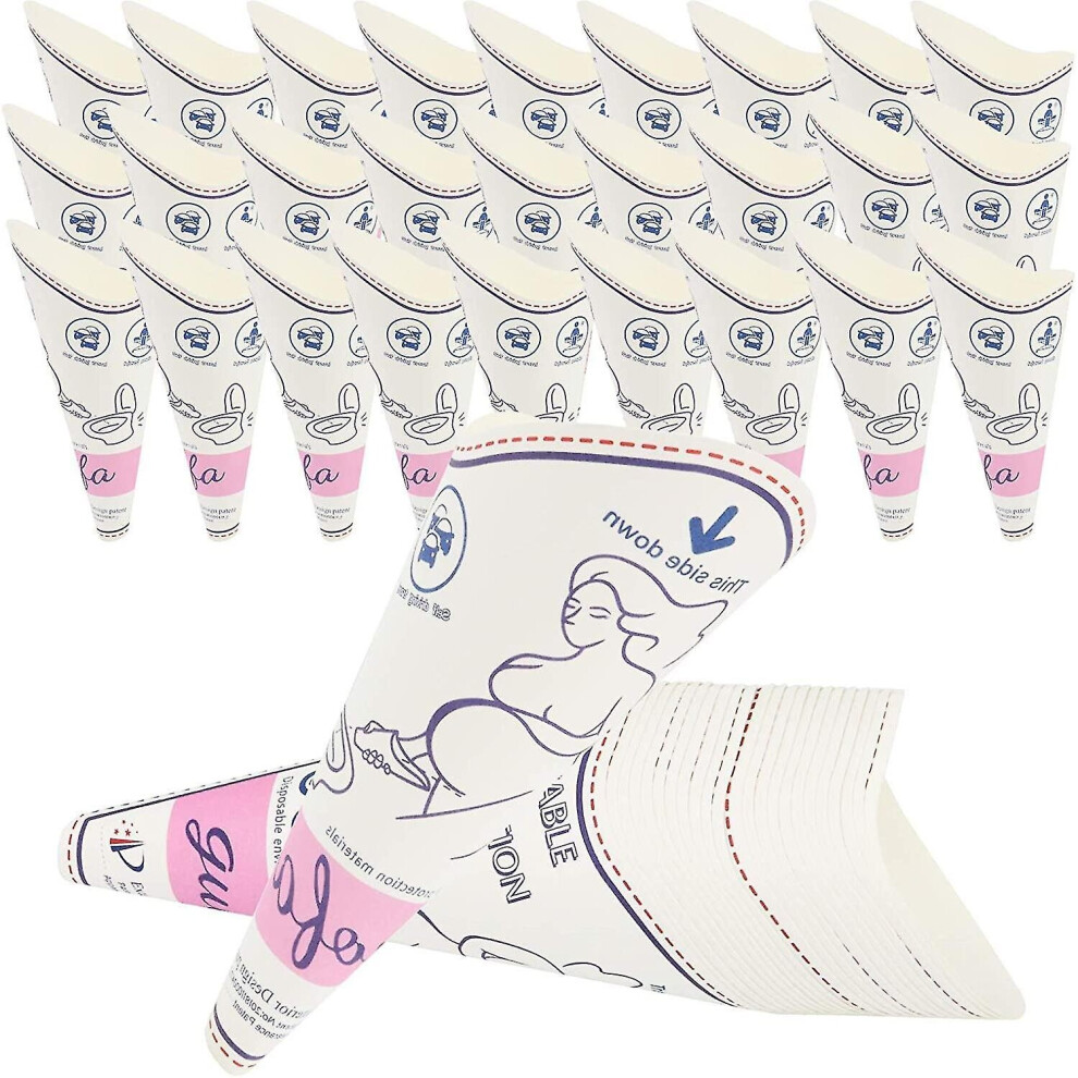 Female Urinal Funnel, 50pack Disposable Female Urination Device Portable Womens Urinal Funnel Device Women