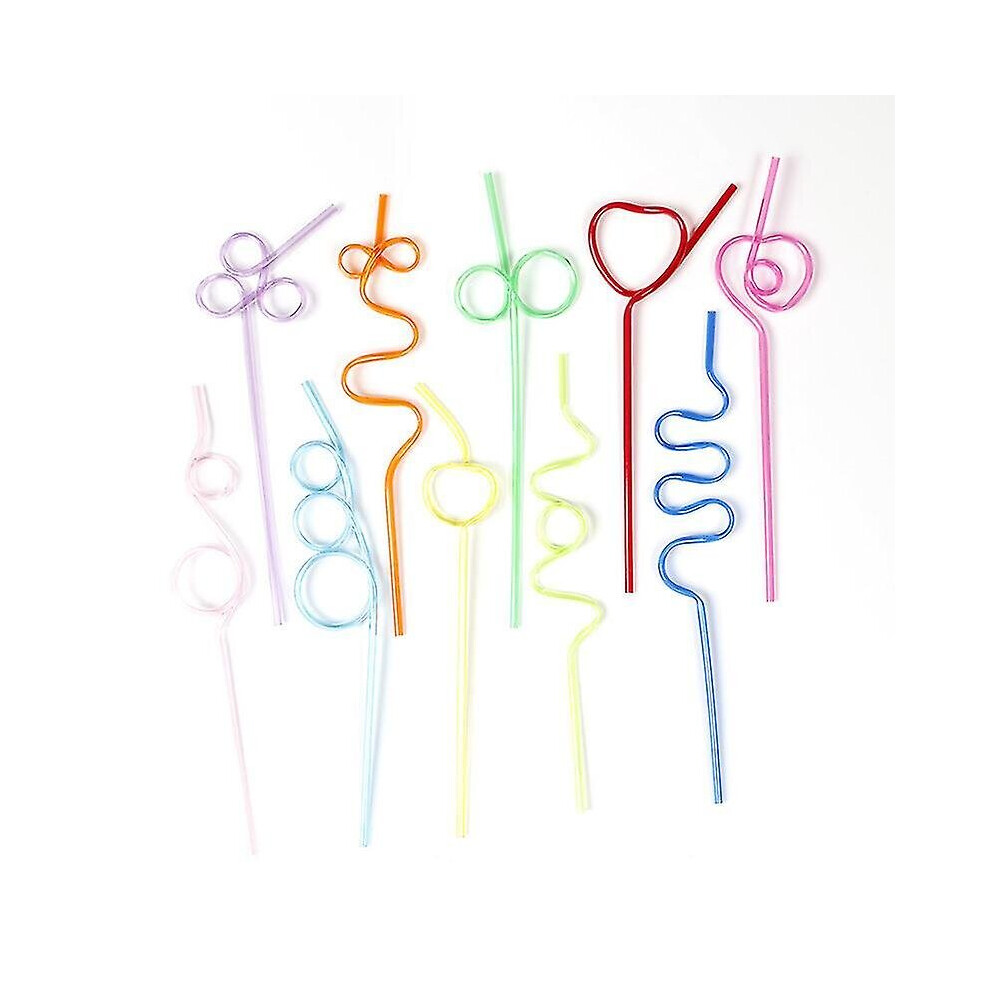 10pcs Crazy Straws For Kids Silly Straws For Kids Plastic Straws Reusable Drinking Straws Reusable Plastic Straws Plastic Reusable Straws