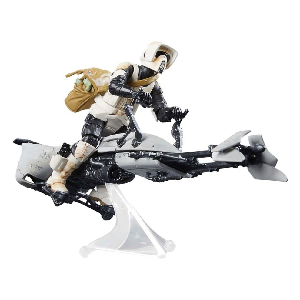 Hasbro Star Wars: The Mandalorian Vintage Collection Vehicle With Figures Speeder Bike With Scout Trooper & Grogu