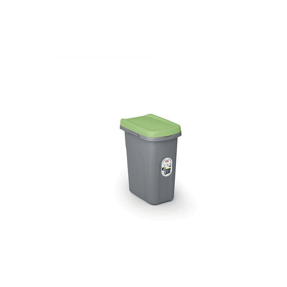 Stefanplast Green/Grey Home Eco System 25L Spring /Dust