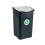 Ecogreen Bin Lt. 50 (Black Body + White Lid) 1