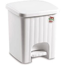 Square Dust Bin Pedalina White 4.5L