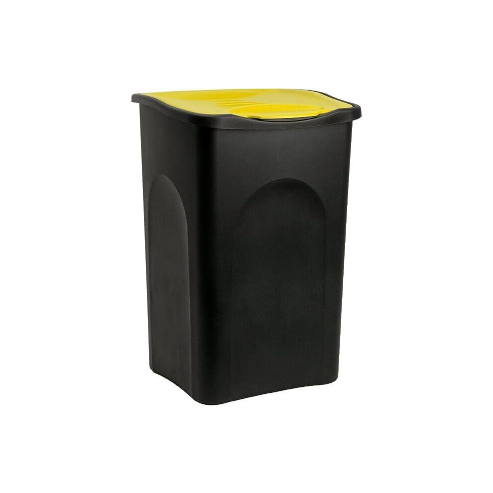 Stefanplast Ecogreen Bin Lt. 50 (Black Body + Yellow Lid)