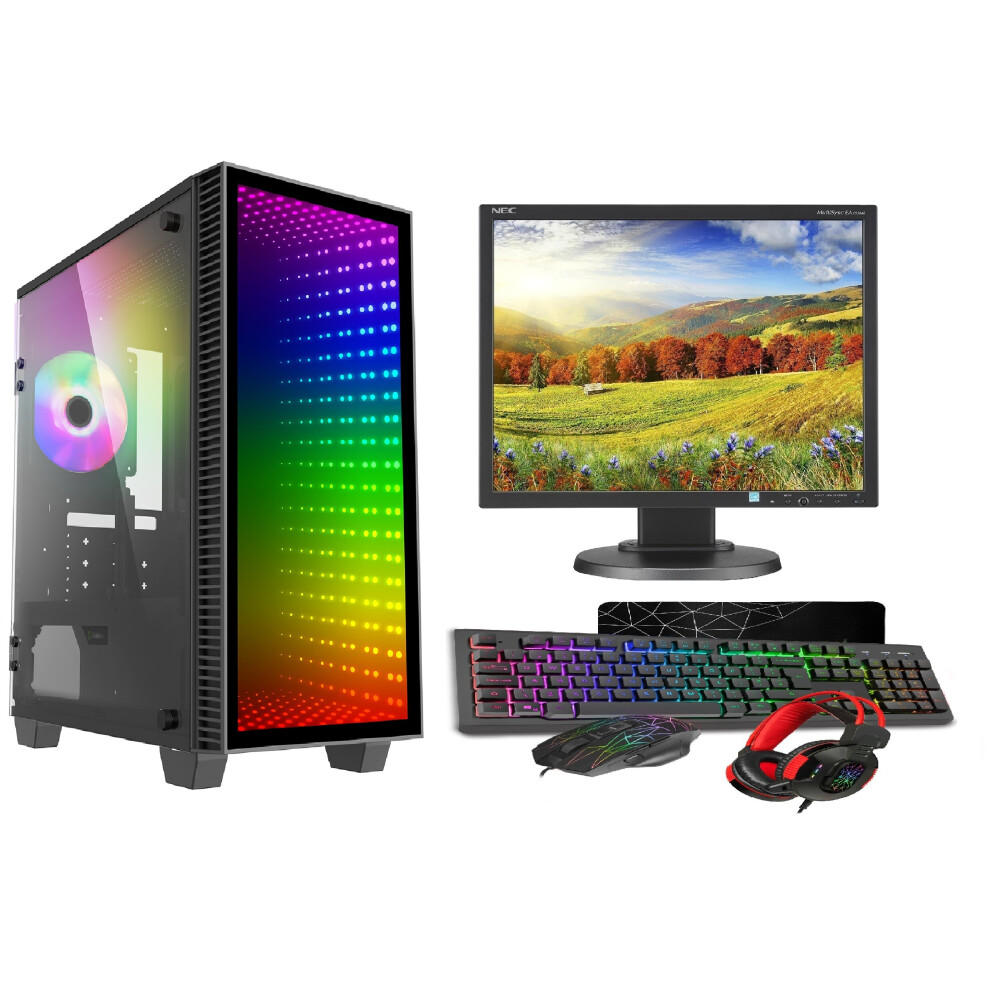 Computek Fast Gaming Pc Bundle: Intel Core I3 / 8Gb Ram / 500Gb Hdd+128Gb Ssd/Gt730 2Gb/Windows 10/ Abyss Mini