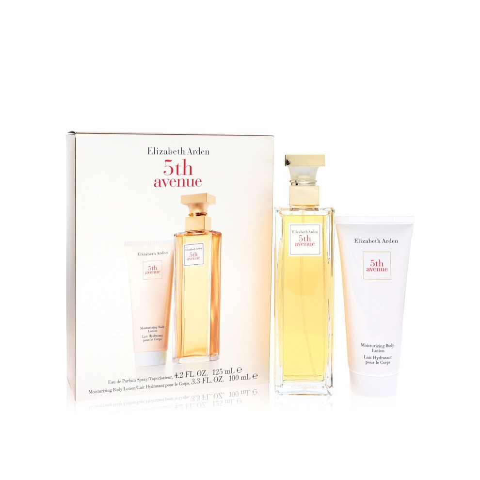 5th Avenue Gift Set - 4.2 oz Eau De Parfum Spray + 3.3 oz Body Lotion by Elizabeth Arden --