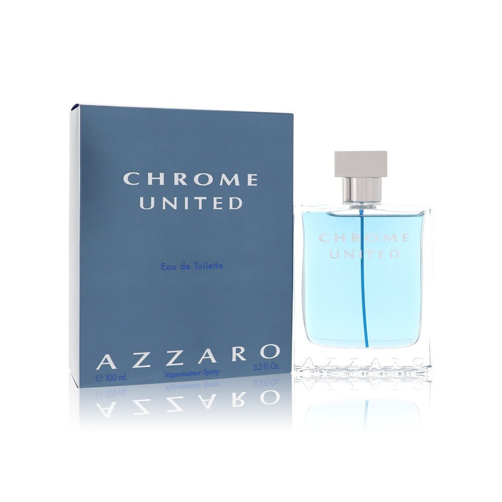 Chrome United Eau De Toilette Spray by Azzaro 100 ml