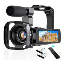 Video Camera Camcorder HD 4K 56MP Digital WIFI Camera with Microphone