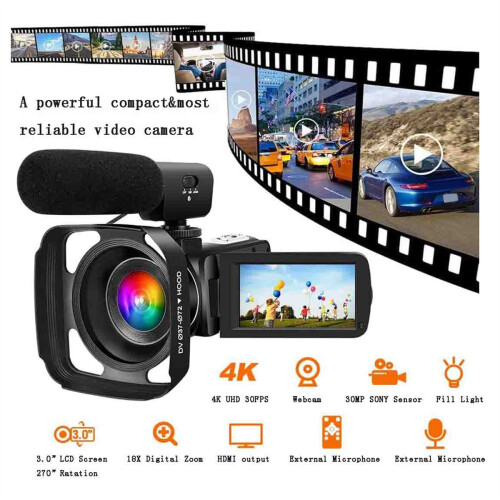 Video Camera Camcorder HD 4K 56MP Digital WIFI Camera with Microphone 1