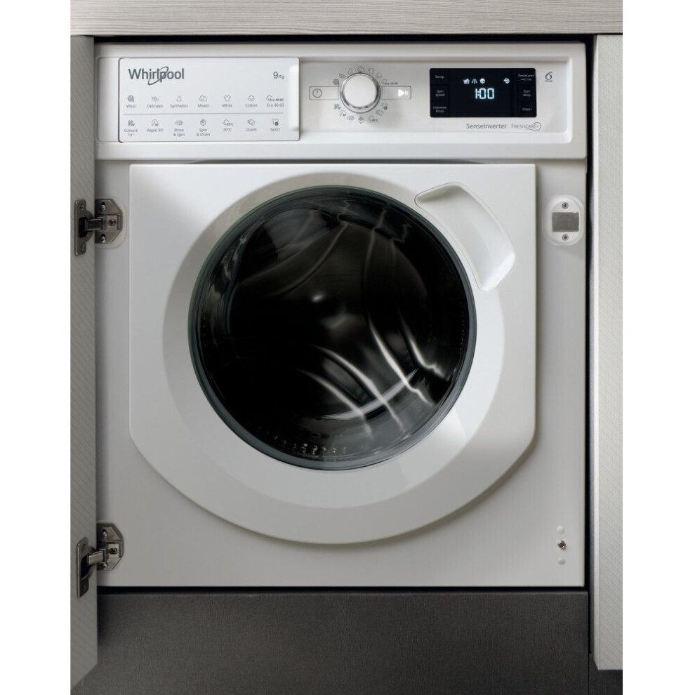 Whirlpool BIWMWG91485UK - Built-In Washing Machine - 9 kg - 1400 RPM - White - Image 2