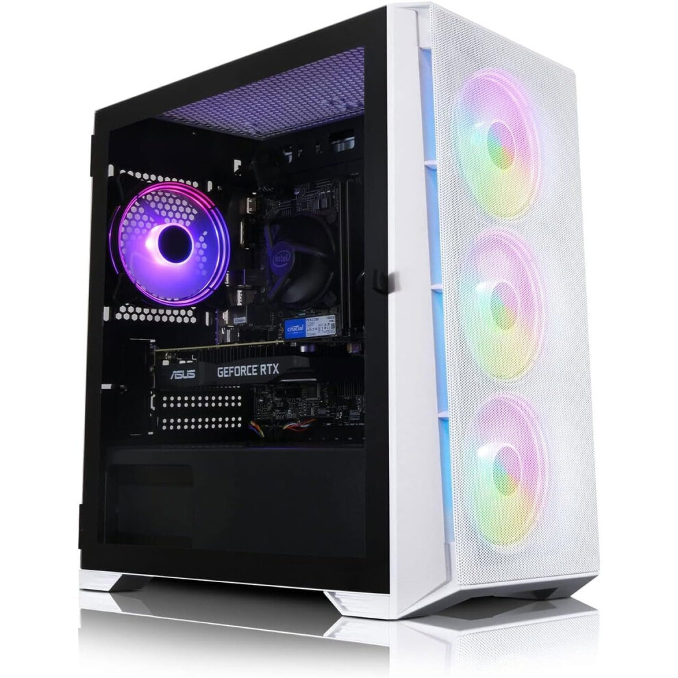 (Tower Only) Gaming PC Bundle: Intel Core  i3/ 16GB RAM / 1TB+128GB SSD / GT730 2GB / 22" Monitor / WINDOWS 10 / Luna WHITE