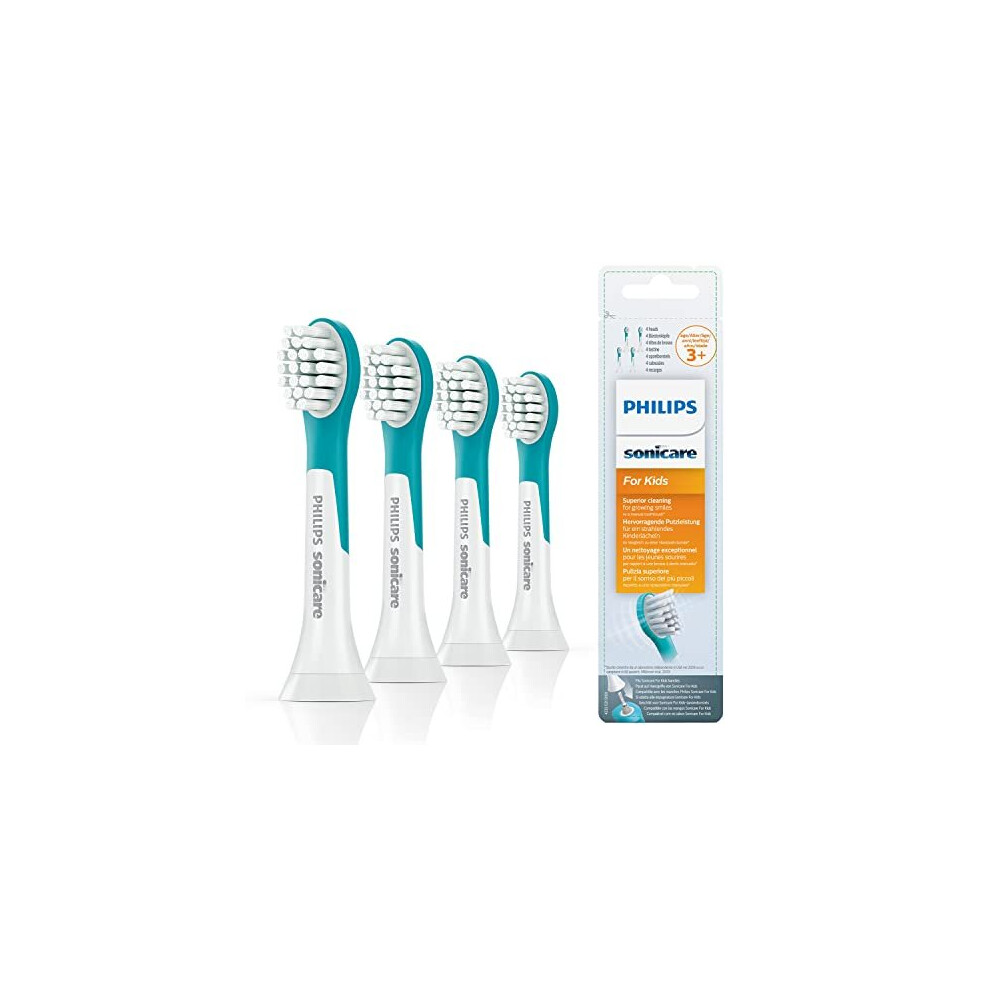 Philips Sonicare for Kids Original Compact Sonic Toothbrush Heads - 4 Pack (Model HX6034/33)