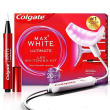 Colgate Max White Ultimate at Home LED Teeth whitening kit | Enamel Safe | Reverses up to 20 Years of Stains** | Whitening Pen & Smartphone
