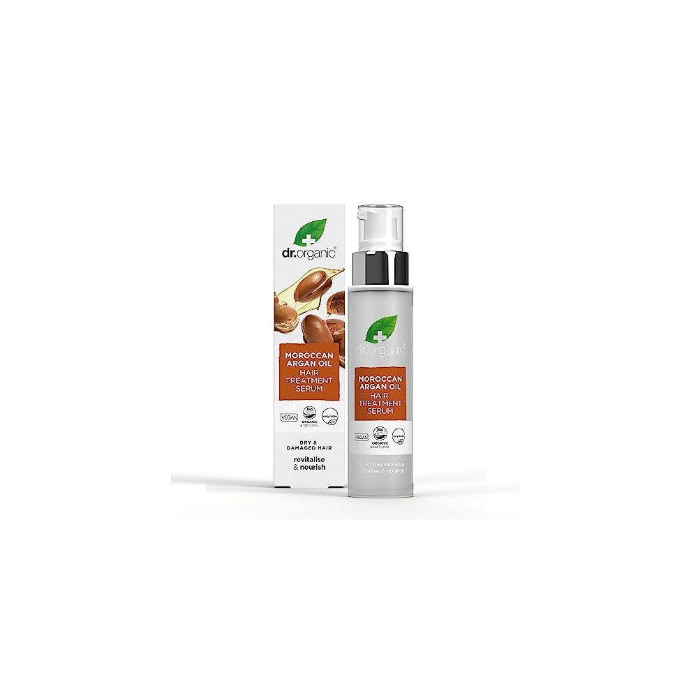 Dr Organic, Organic Moroccan Argan Oil Hair Treatment Serum , Natural , Vegan , Cruelty Free , Paraben & SLS Free , 100ml