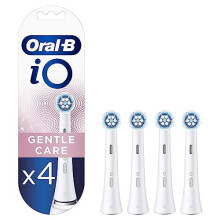 Oral-B iO Gentle Care Replacement Brush Heads for Electric Toothbrush for Gentle Cleaning on Sensitive Areas and Healthier Gums, White