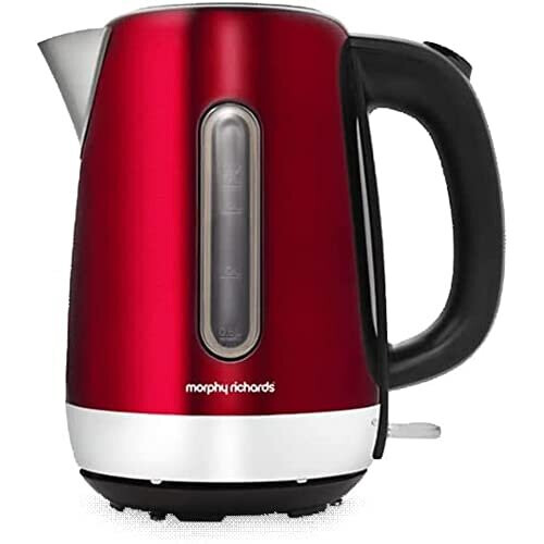 Morphy Richards Morphy Richards Equip Red Jug Kettle - 1.7L - Rapid Boil - Limescale Filter - 102785