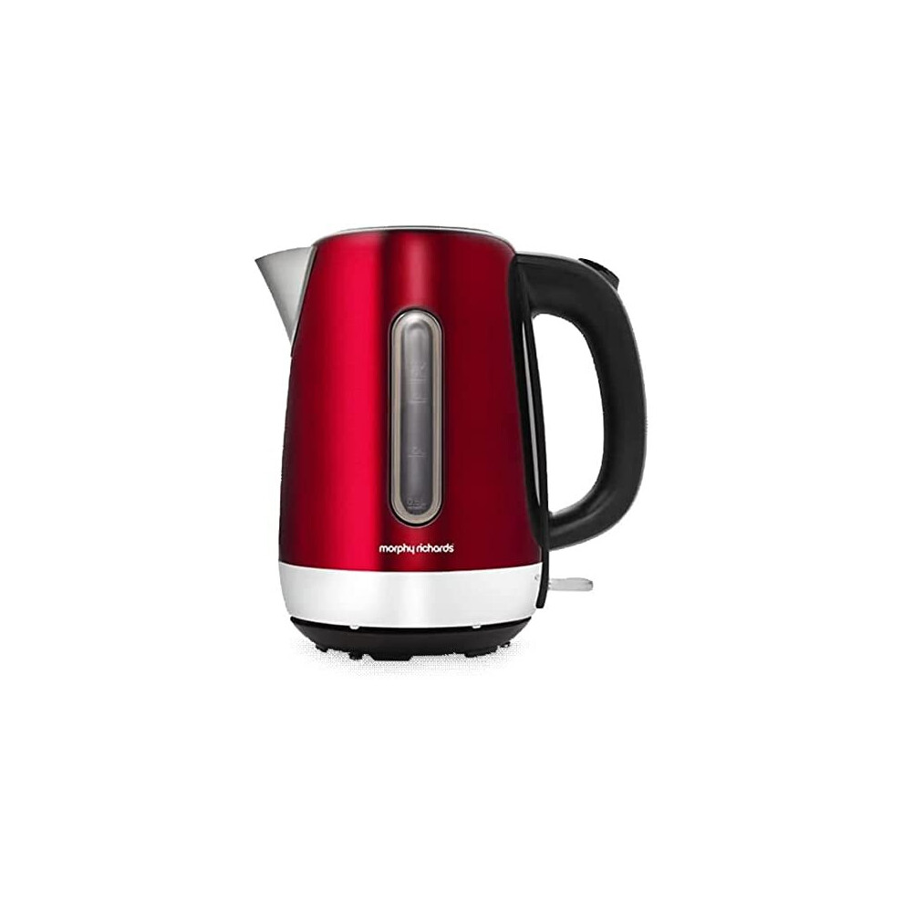 Morphy Richards Equip Jug Kettle - 1.7L - Rapid Boil - Limescale Filter - 102785 Red