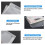 Clear Plastic Wallets - 10 Pack A4 Plastic Folders Document Files Envelope - Plastic Popper Wallets with Label Pocket and Snap Button for School 4