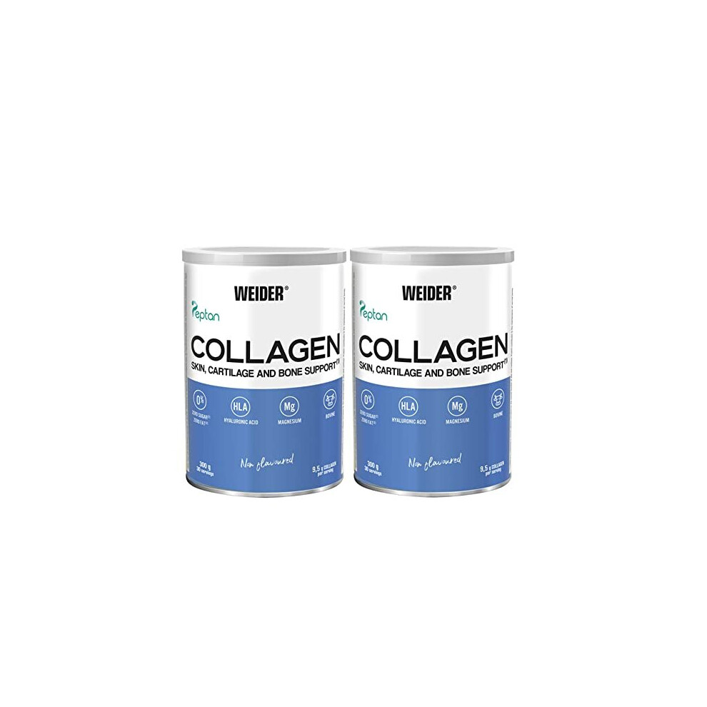 Weider Duo Pack Collagen, Collagen. With Hyaluronic Acid, Magnesium And Vitamin C. 100% Peptan. Zero Fat. Sugar Zero. Keto. 600G