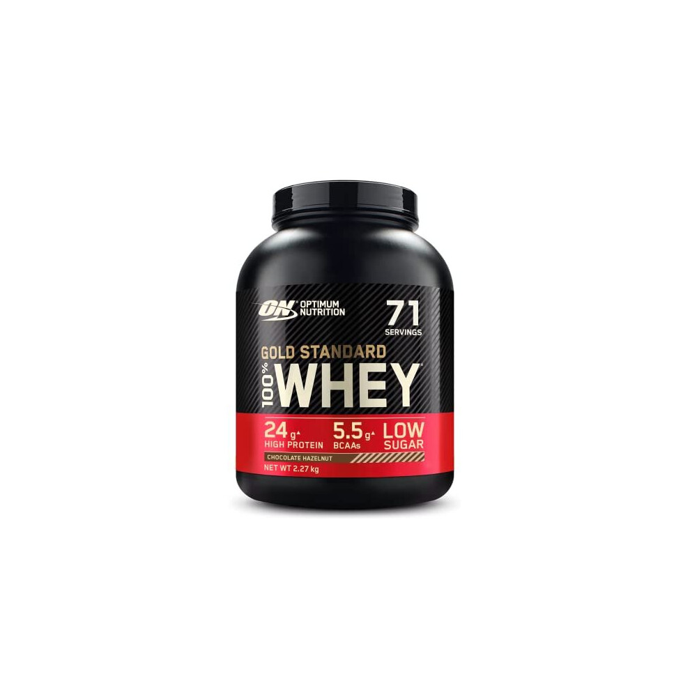 Optimum Nutrition Gold Standard Whey Muscle Building and Recovery Protein Powder With Naturally Occurring Glutamine, 71 Servings, 2.27kg